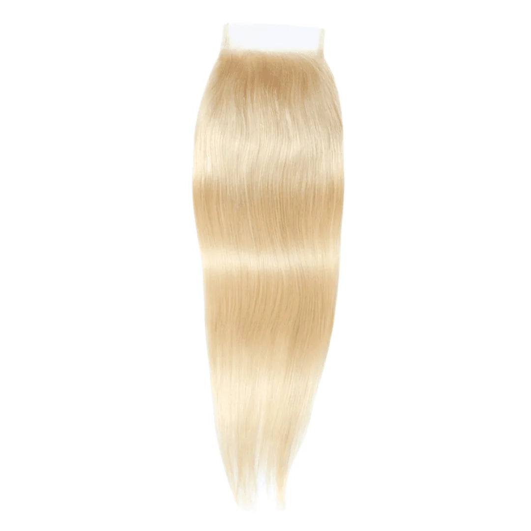 raw indian hair extensions, 613 blonde hair extensions, 5x5 lace closure, raw indian straight hair, platinum blonde hair extensions, human hair closure, natural looking hair closure